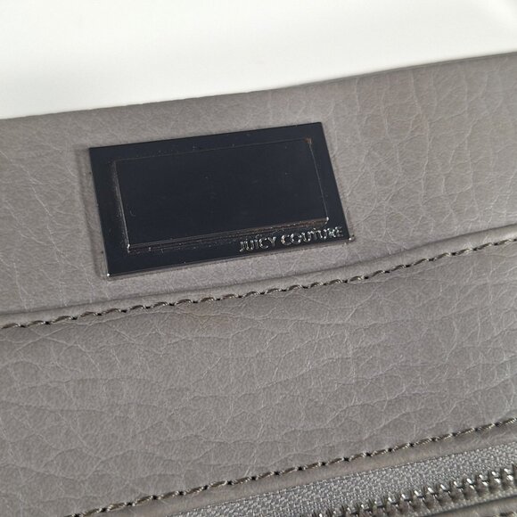 Juicy Couture Gray Faux Leather Crossbody Purse Bag Sequin Strap - Picture 7 of 7